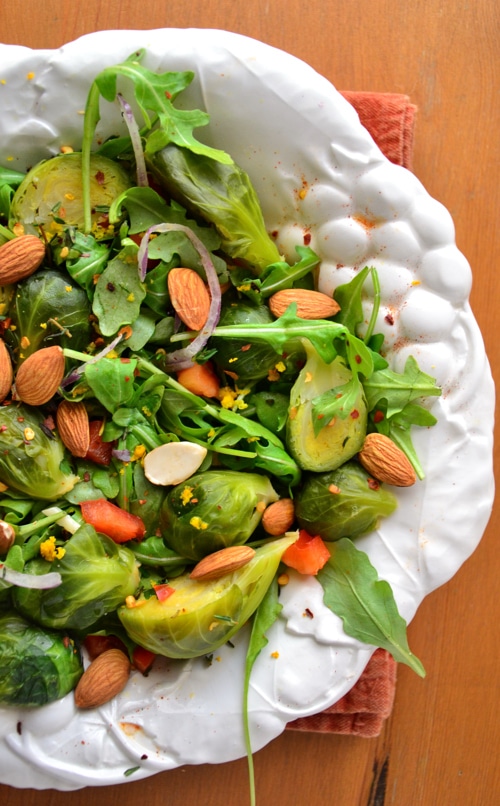 Arugula-Salad-with-Almonds-Lemon-Dill-Vinaigrette-Salad