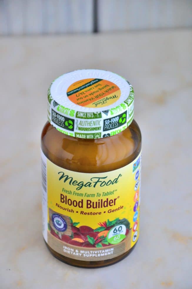 MegaFood's Blood Builder supplement is an incredible source for iron deficiency.