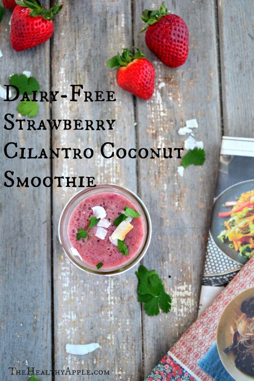 Dairy-Free-Strawberry-Cilantro-Smoothie-Recipe