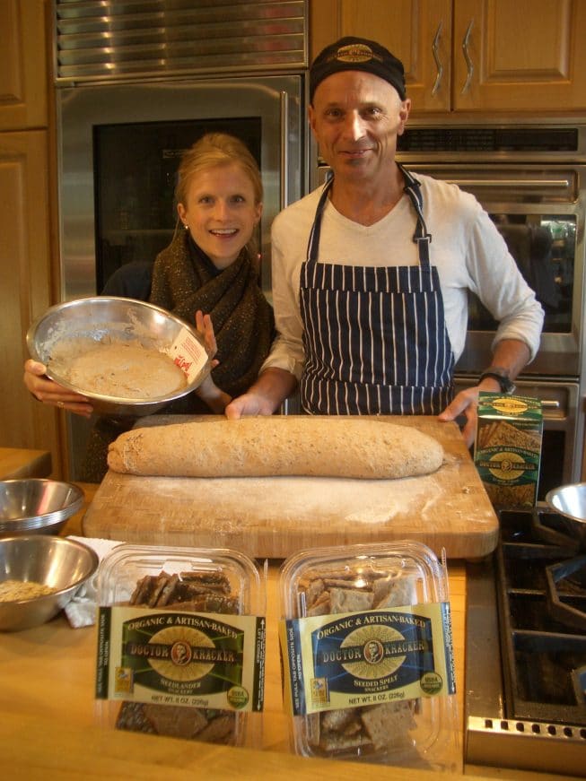 Amie and Dr. Kracker at a baking event.
