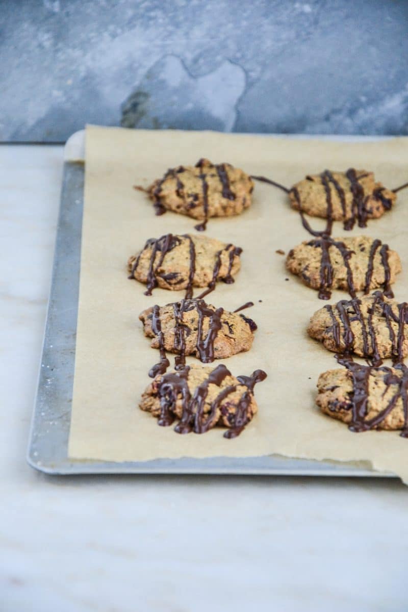 Fresh baked Oatmeal Cranberry Chocolate Chip cookies