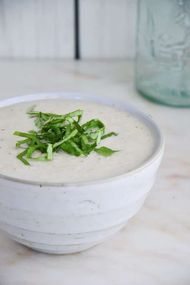Gluten free, dairy free cauliflower soup recipe