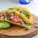 white bean tacos in hard shell