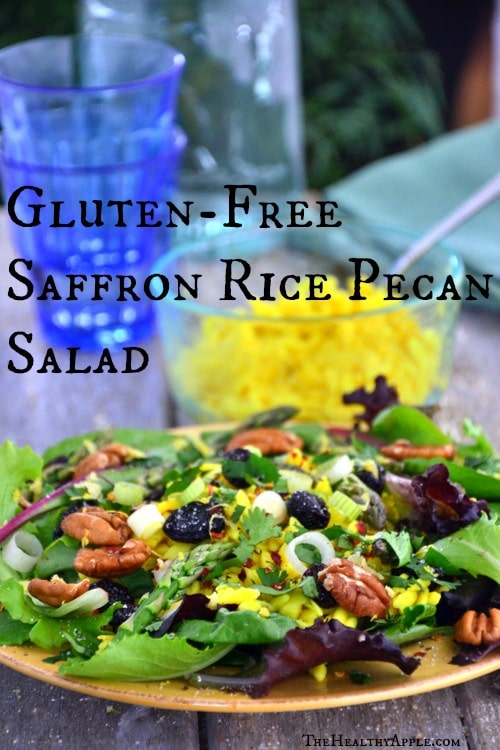 Gluten-Free Saffron Rice Pecan Salad