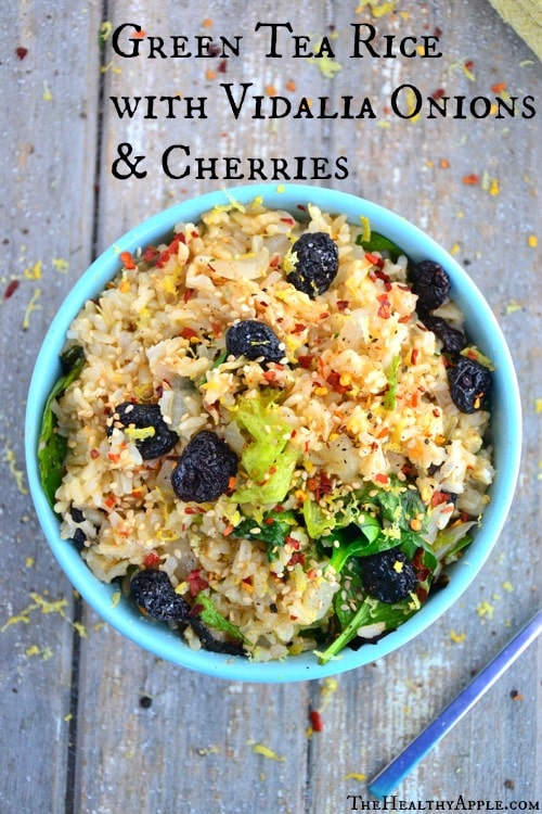 Green Tea Rice with Vidalia Onions & Cherries