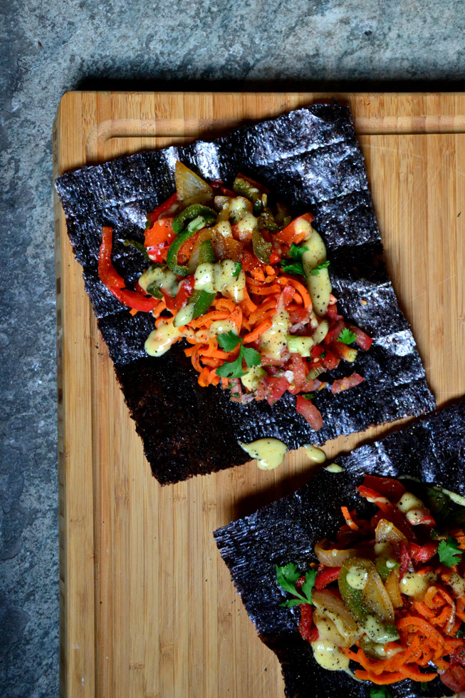 Grain-Free Easy Fajitas tossed with salsa, peppers, tender onions and more!