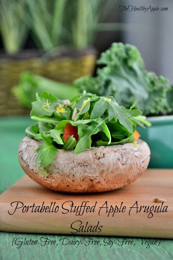 portabello-stuffed-apple-arugula-salads